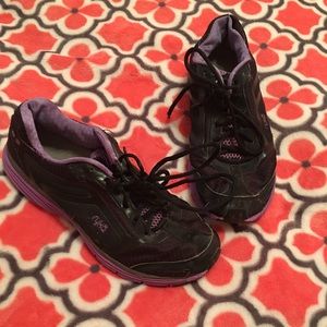 Black and Purple Gym Shoes
