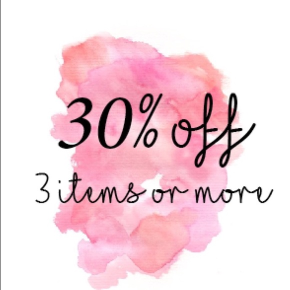Bundle 30% off 3 items or more!