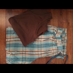 Cacique flannel pj pants with tank