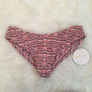 Tori Praver pink multicolor bikini bottom