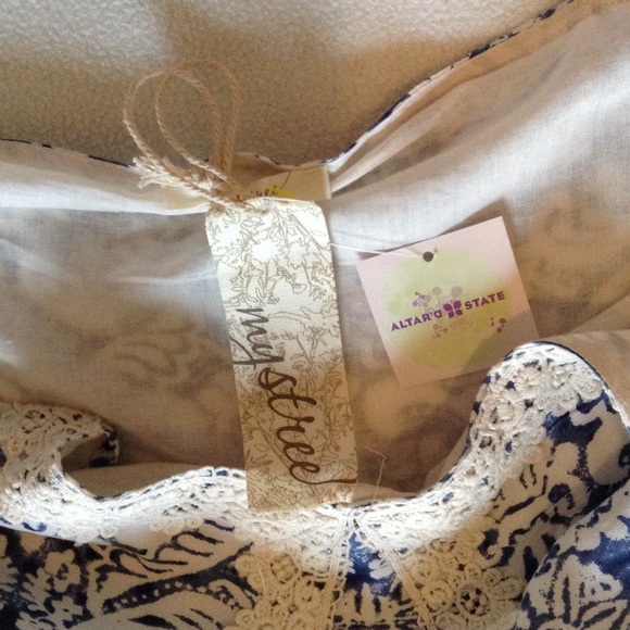 NWT Altar'd State navy and white shift dress - Picture 3 of 4