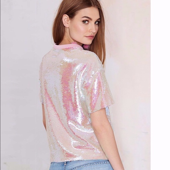New Year's Eve sequin top