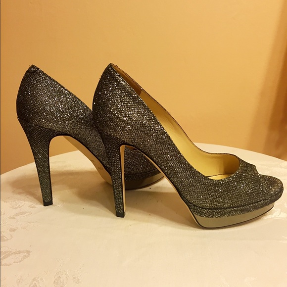 100% Authentic Jimmy Choo Lame Glitter Pump&Clutch - Picture 2 of 4