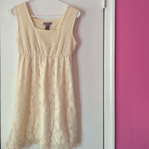 Cream lace dress