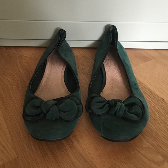 teal ballet flats