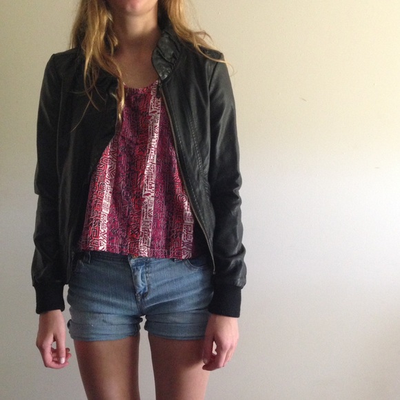 NWOT Vegan leather jacket