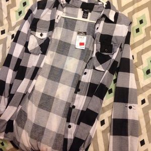 black and white flannel