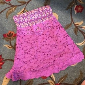 Free people strapless lace top