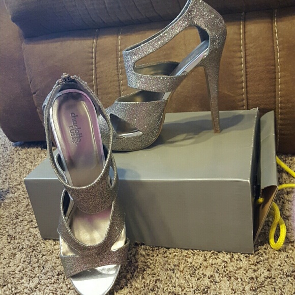 Shoes multicolored glitter