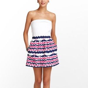 Strapless Lilly Pulitzer whale dress