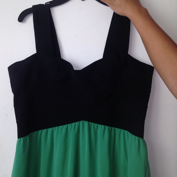 Black and Seafoam Green Dress