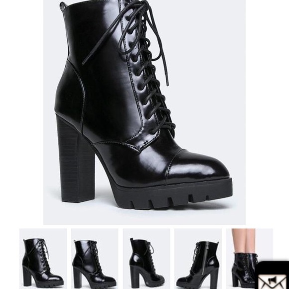 report lace up boots