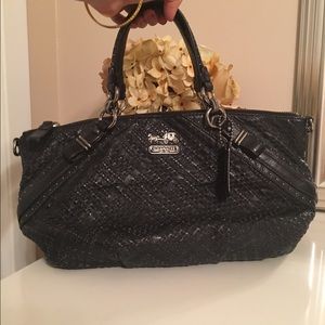 Coach Madison Woven Leather Sophia Handbag