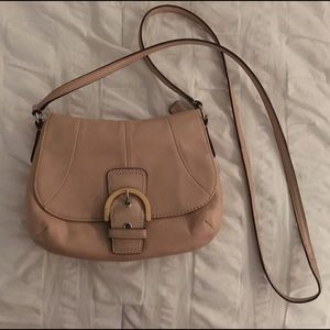 Coach blush pink saddle crossbody purse