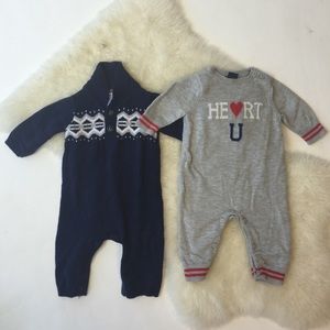 Boy 0-3 month old sweater onesies!