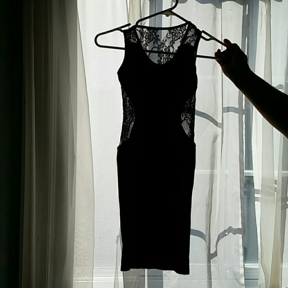 *DONATING-MAKE OFFER* Black Lace Bodycon Dress - Picture 2 of 4