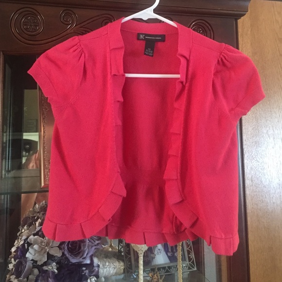 Coral crop sweater
