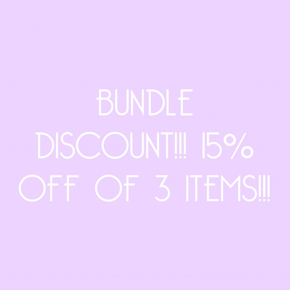 Buy 3 items get 15% Off!!