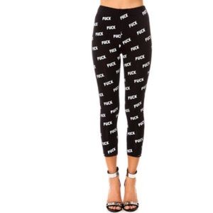 Omighty black "fuck" leggings size S-M
