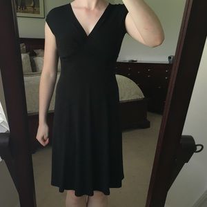 Merona Black Cap Sleeve Midi Dress