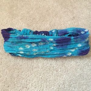 Blue Tie Dye Headwrap
