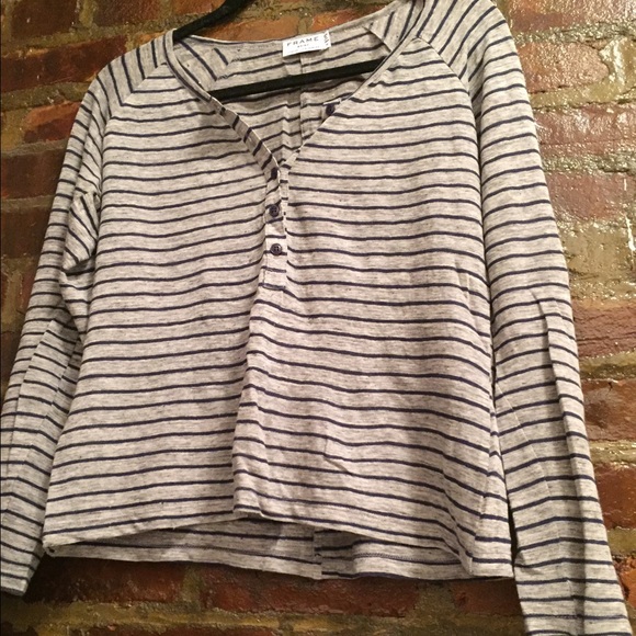 FRAME long sleeve striped knit
