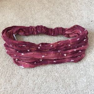 Burgundy Tie Dye Headwrap
