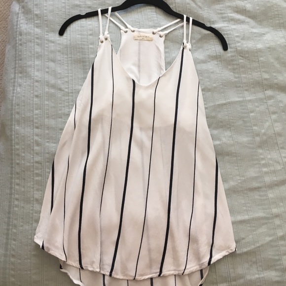 Nordstrom Tops - Nordstrom white navy blue stripe tank