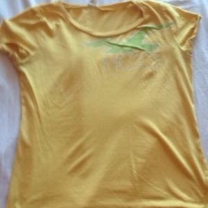 Yellow large Hollister logo tee