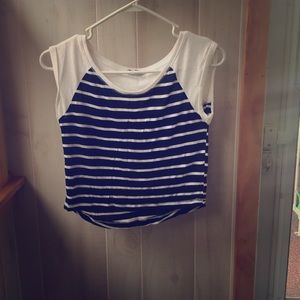 Black and white crop top