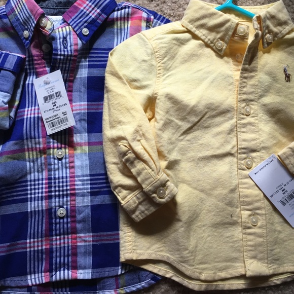 Bundle of boys Ralph Lauren shirts. Size 6m & 9m.