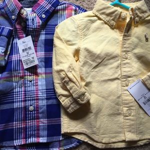 Bundle of boys Ralph Lauren shirts. Size 6m & 9m.