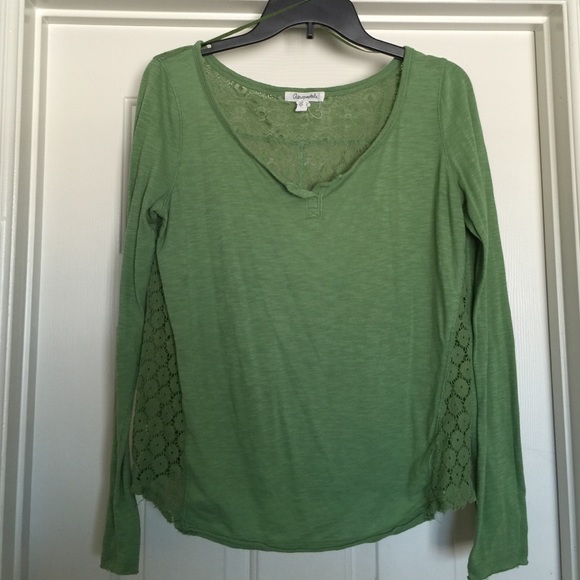 Long sleeve green shirt