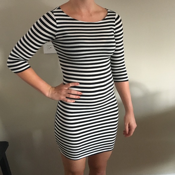 striped mini dress