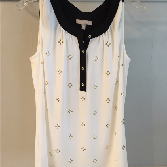 Banana Republic blouse with gold embellishments