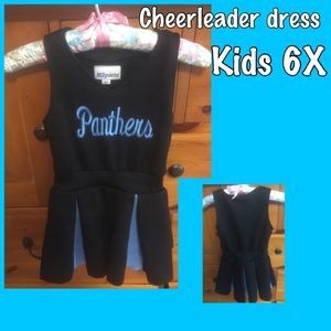 Panthers cheerleading outfit for kid size 6X