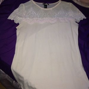 Light pink half sleeves shirt with mesh sleeves