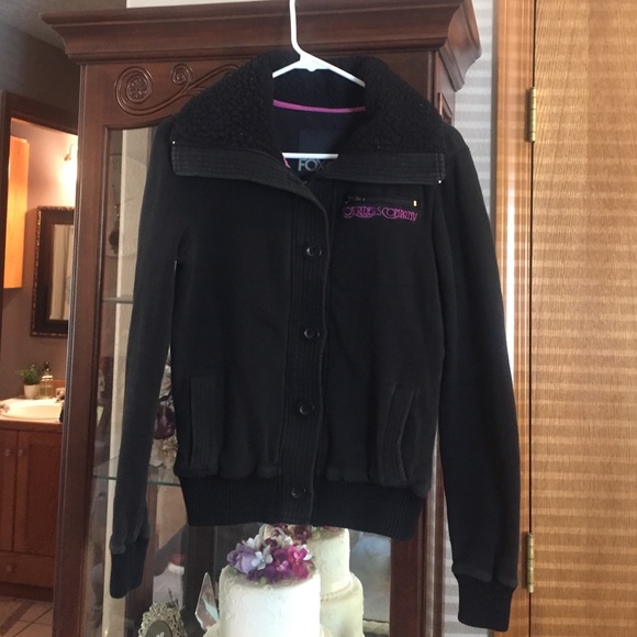 Black zip up coat