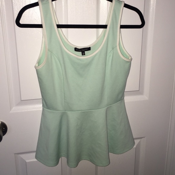 Mint Green peplum top!