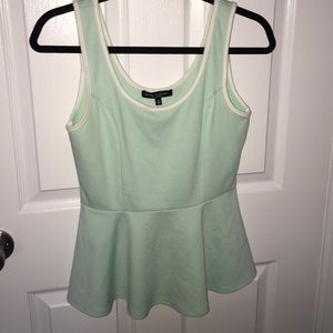 Mint Green peplum top!