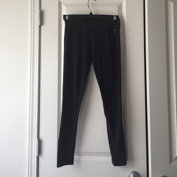 Pink Victoria's Secret black leggings