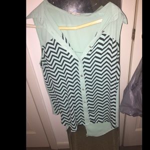 Chevron tank top blouse