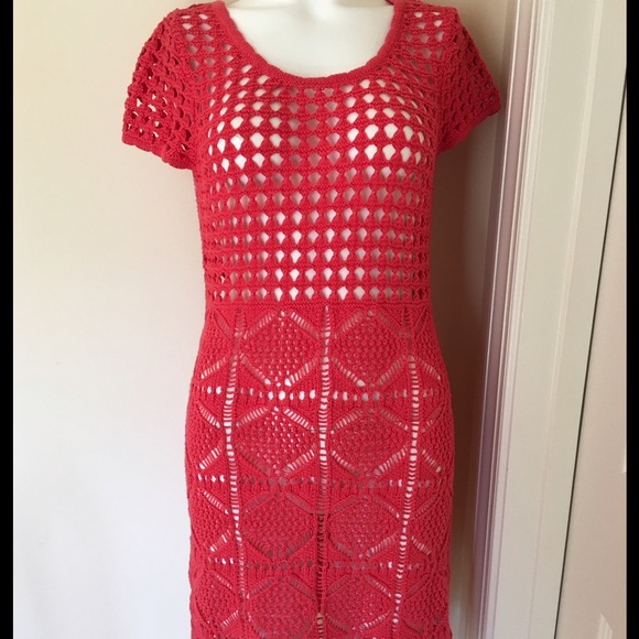 Forever 21 Coral crochet dress NWT SZ S