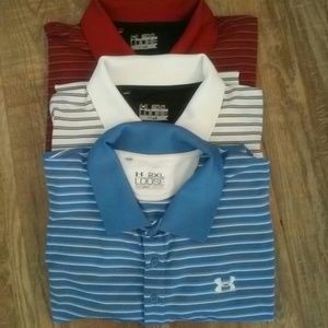 lot of four 2 XL under armour golf shirts mens