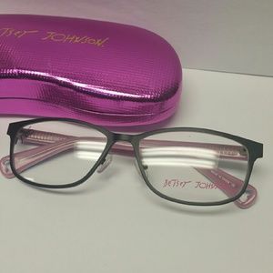 Betsey Johnson Techno Metal/Acetate Glasses