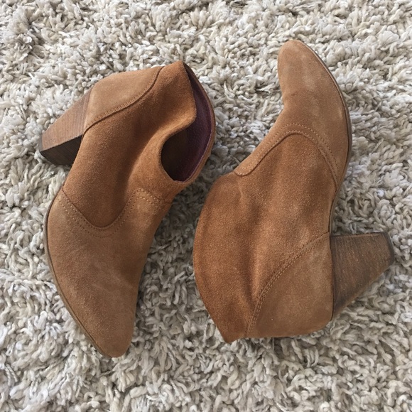 Steven by Steve Madden Tan Suede Booties