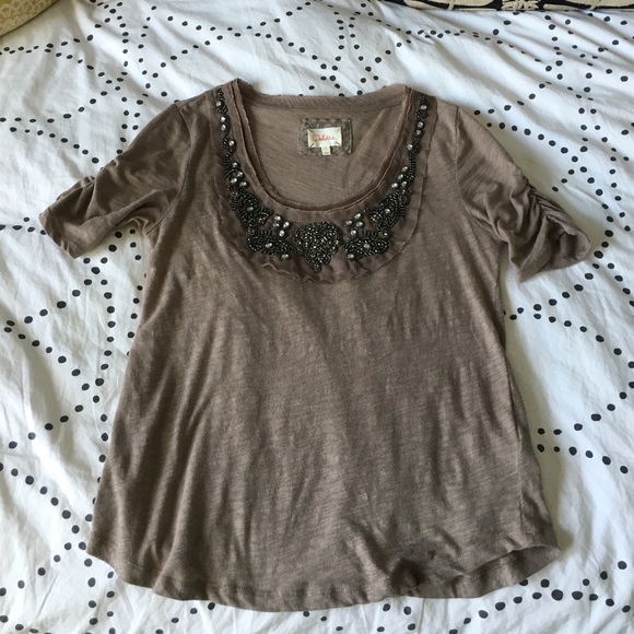 Anthropologie Jeweled Top