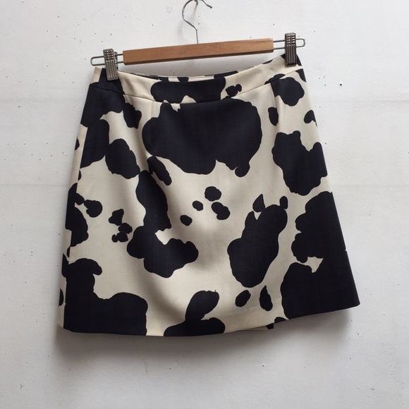 Versace Vintage Cow Print Wrap Mini Skirt sz 26 - Picture 2 of 3