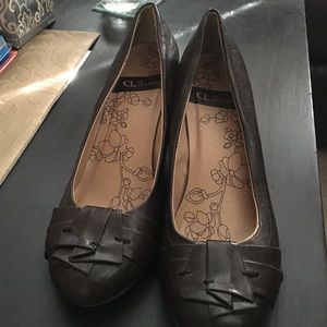 Chinese laundry dark brown wedges