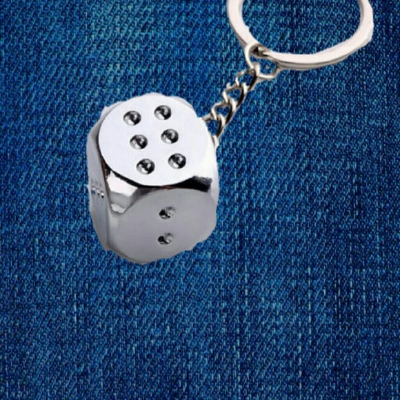 Accessories Polished 3d Chrome Dice Key Chain Poshmark
